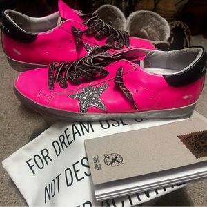 Neon Pink Golden Goose superstar